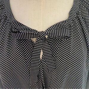 Joie | Silk Blouse | Black & White | Small